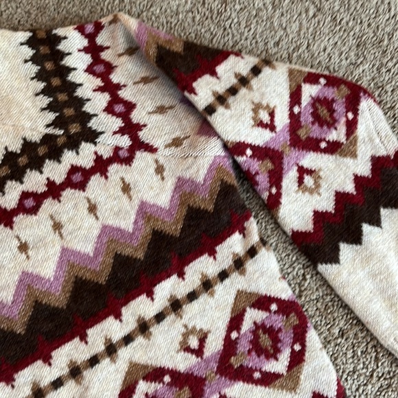 Fair Isle Cozy Shaker-Stitch Pullover Sweater for Women - Picture 2 of 3